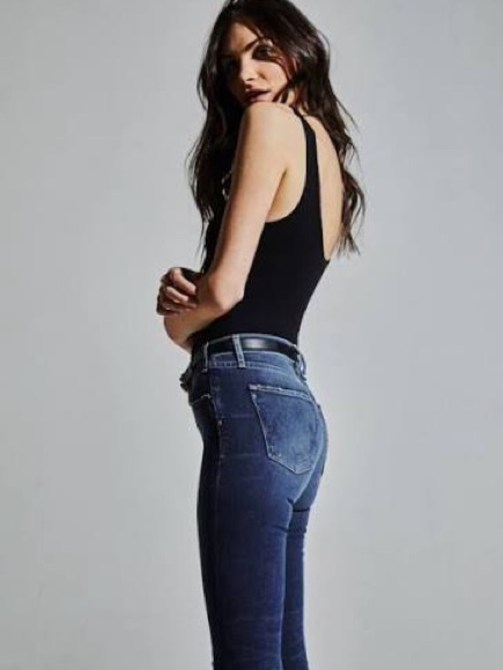McGuire Denim High-Rise Newton Skinny Jeans in Dark Blue